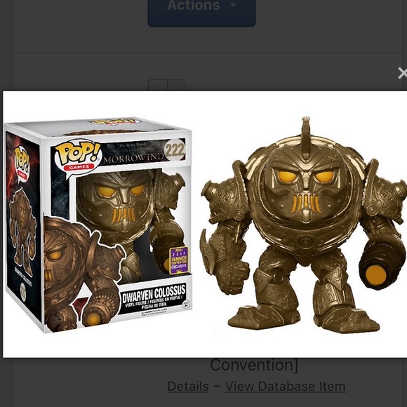 Funko Pop Dwarven Colossus #222 The Elder Scrolls Morrowind Figure - Picture 2 of 10